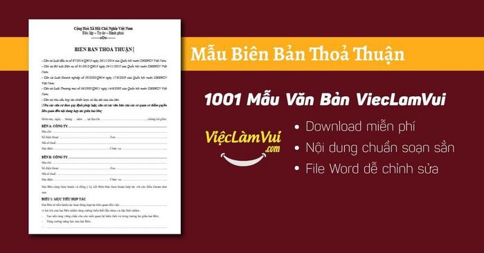 Mẫu biên bản thoả thuận chính xác nhất, đảm bảo giá trị pháp lý